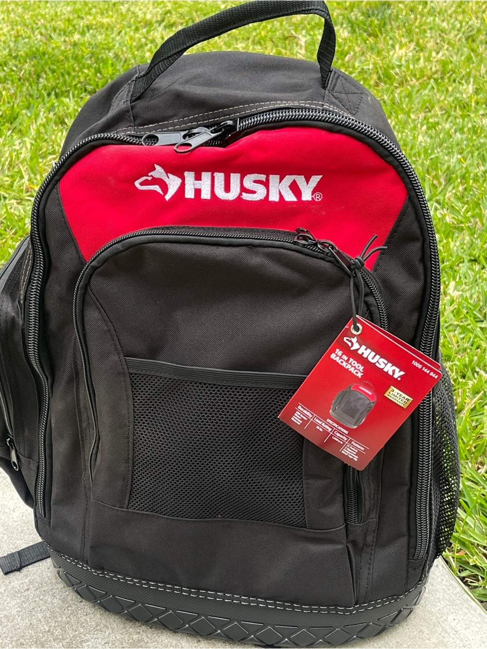 Husky 16 in. Tool Backpack - Red & Black